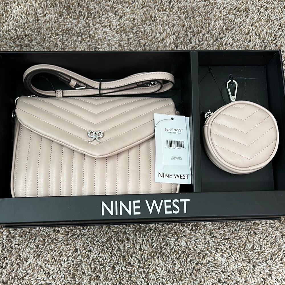 Nine West Pink Quilted Women's Bag Set